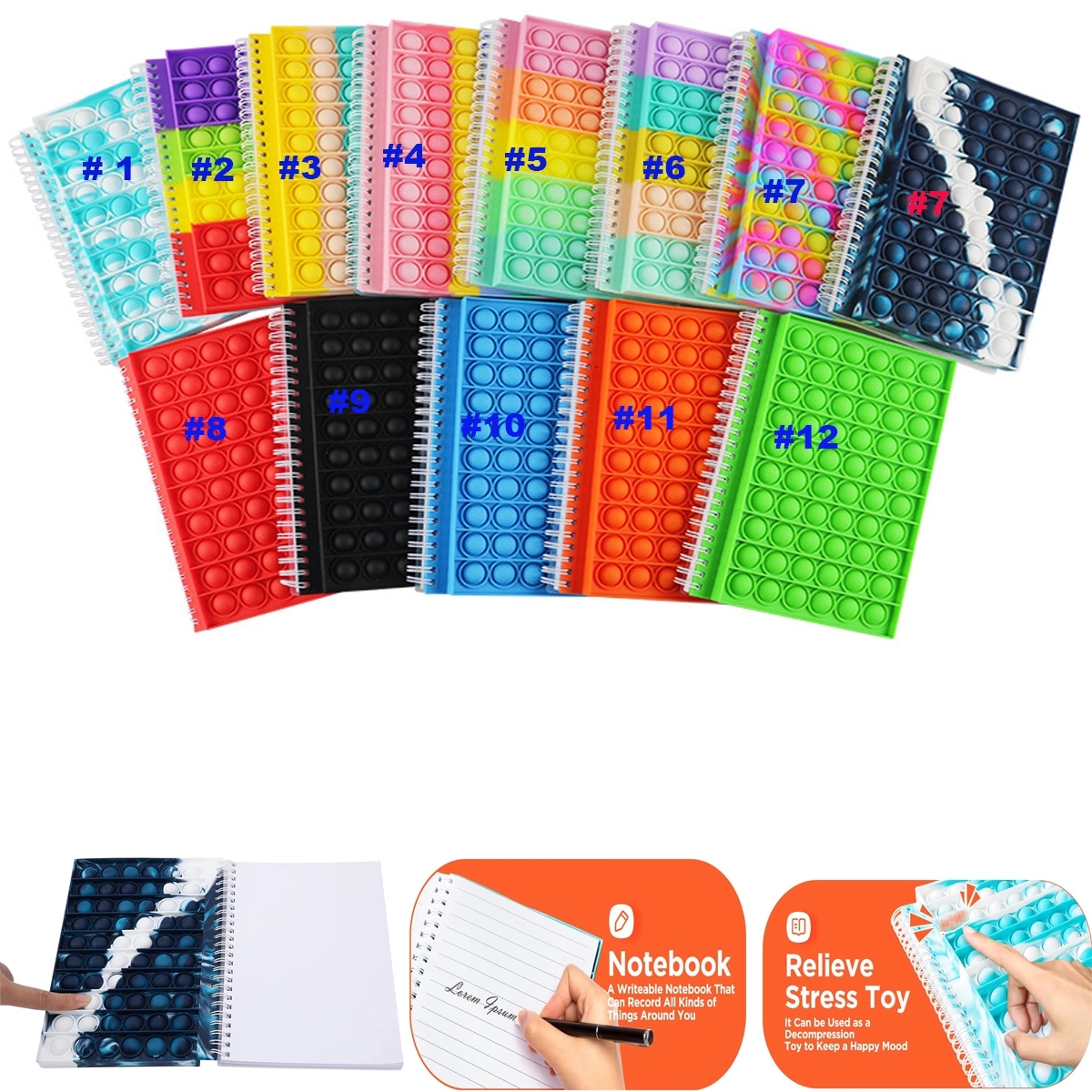 A5 Silicone Bubbles Notebook 2