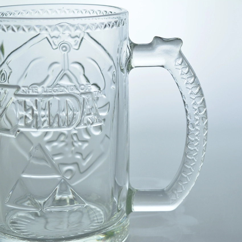 Custom 23 oz Embossed Beer Glass Mugs With Handle 5