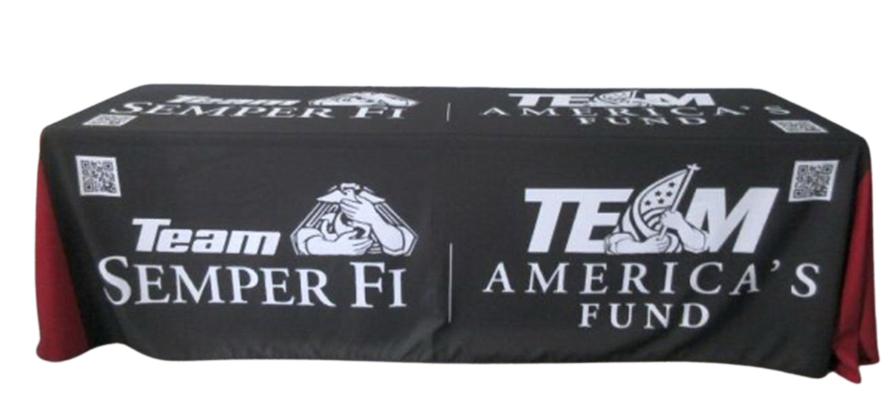 Table Cover 8' Table Throw - Polyester - Custom Printed 2