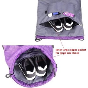 Drawstring Backpack Sack Pack Gym String Bag 4