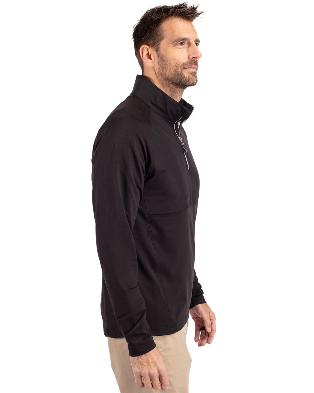 Cutter & Buck Adapt Eco Knit Hybrid Recycled Mens Quarter Zip 3