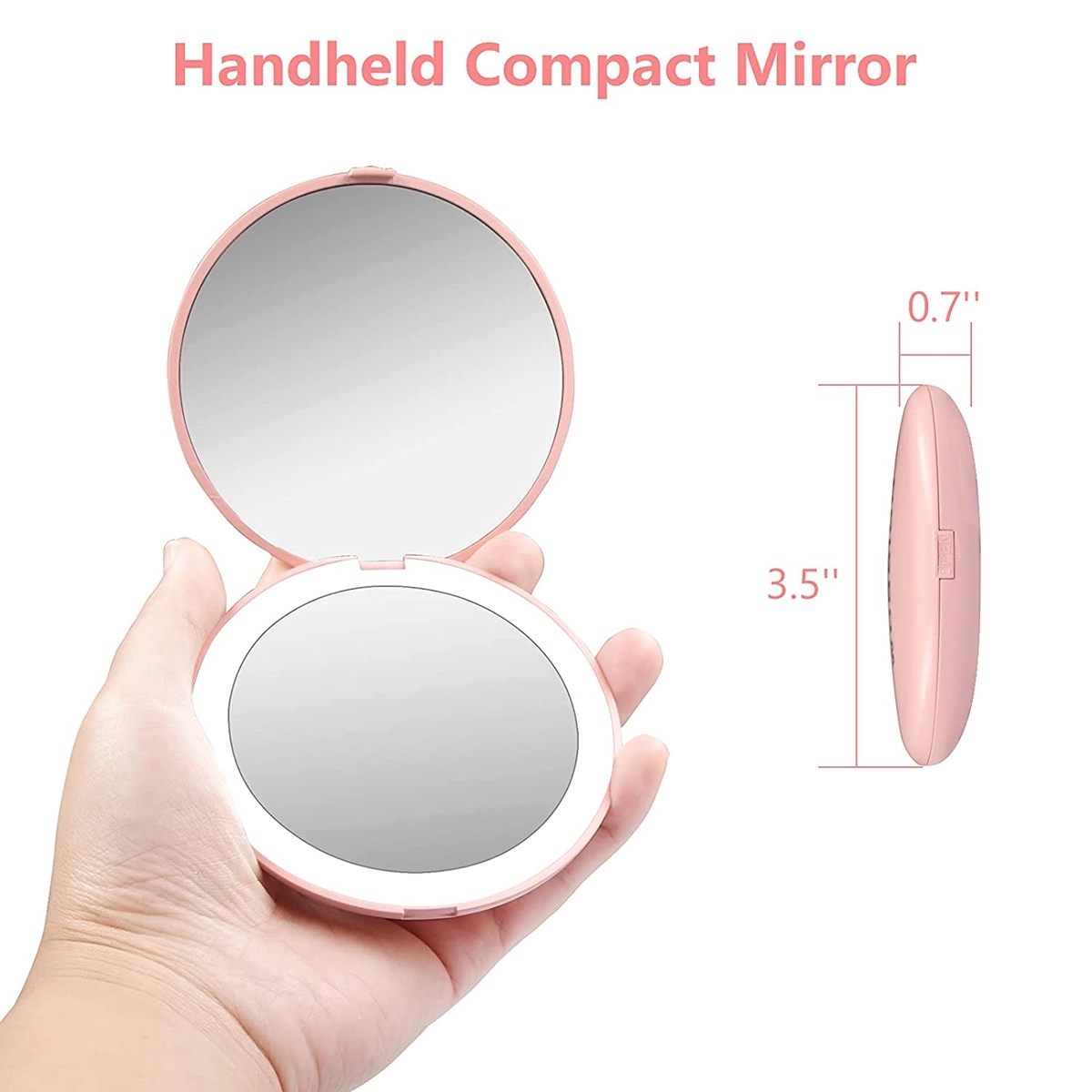 Rechargeable Led Travel Makeup Mirror 5