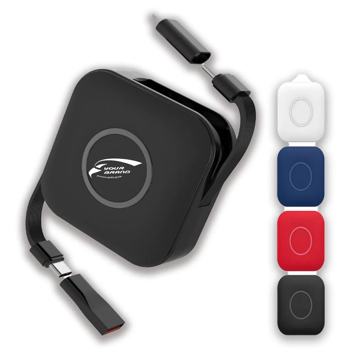 3 in 1 One Side Pull Fast Charging Retractable USB Cable 1