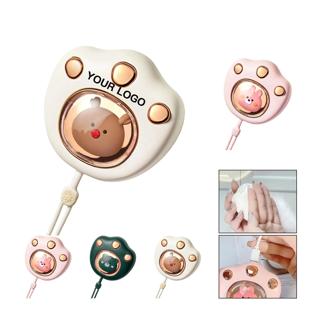 Cat Paw Hand Warmer Rechargeable Aluminum Design 4
