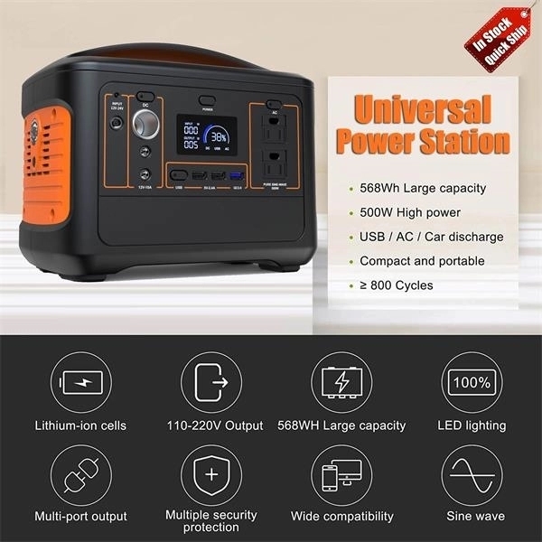 600W Emergency Solar Power Pack Back Up Station 2