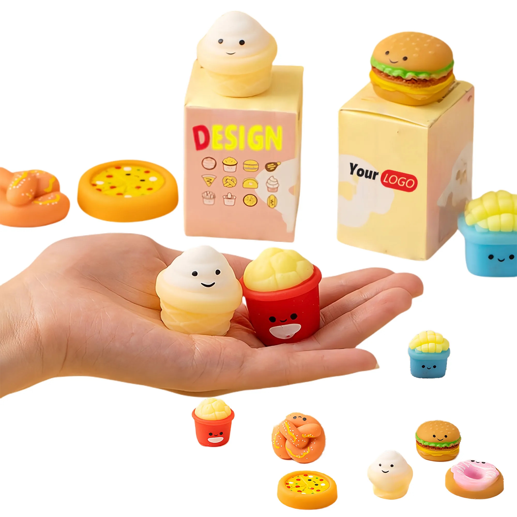 Creative Family Bucket Food Squeeze Toy For Stress Relief