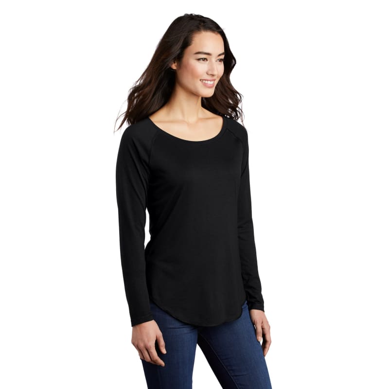 Sport-Tek Women's PosiCharge Long Sleeve Tri-Blend Wicking Scoop Neck Raglan Tee 31