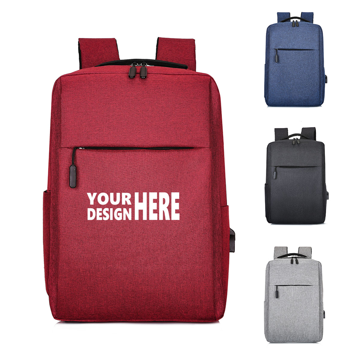 Custom Oxford Laptop Backpack with USB Port 5