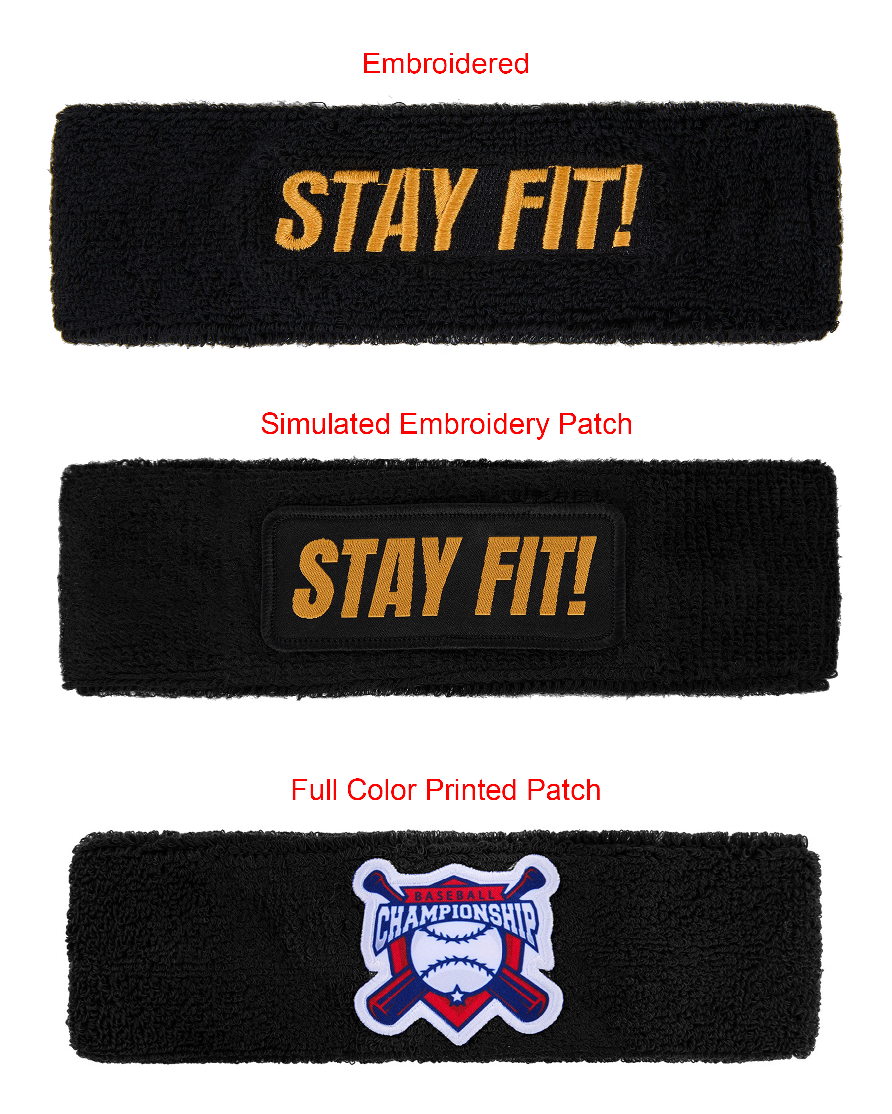 Terry Cotton Sport Sweatband Headband 20