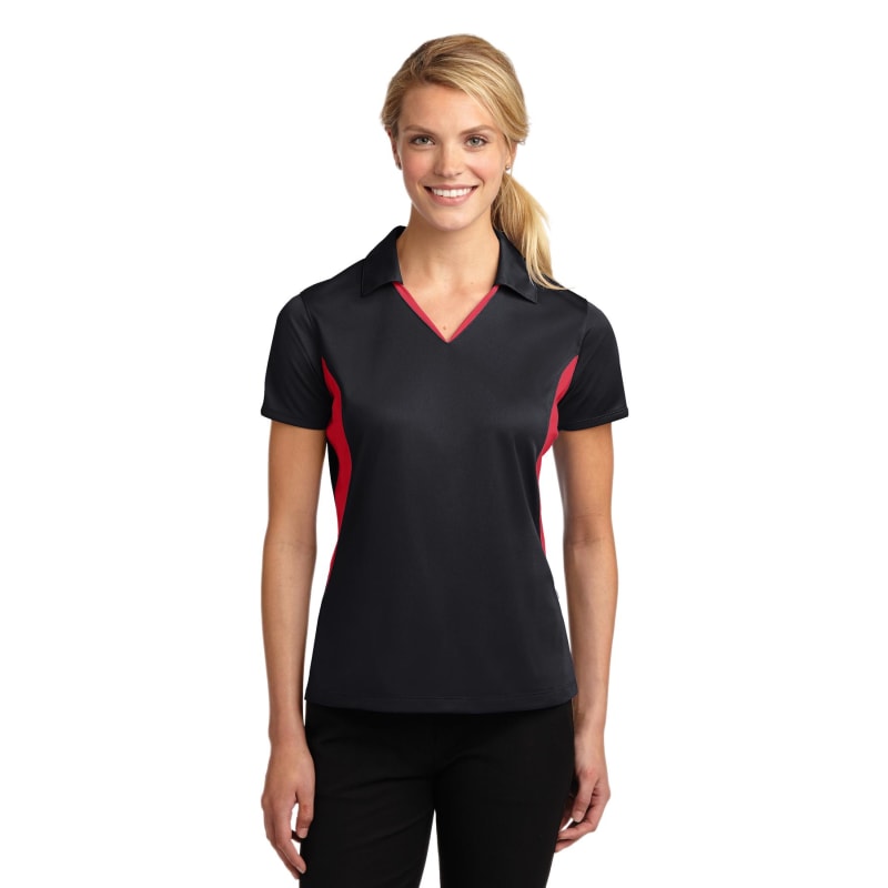Sport-Tek Women's Side Blocked Micropique Sport-Wick Polo. 49