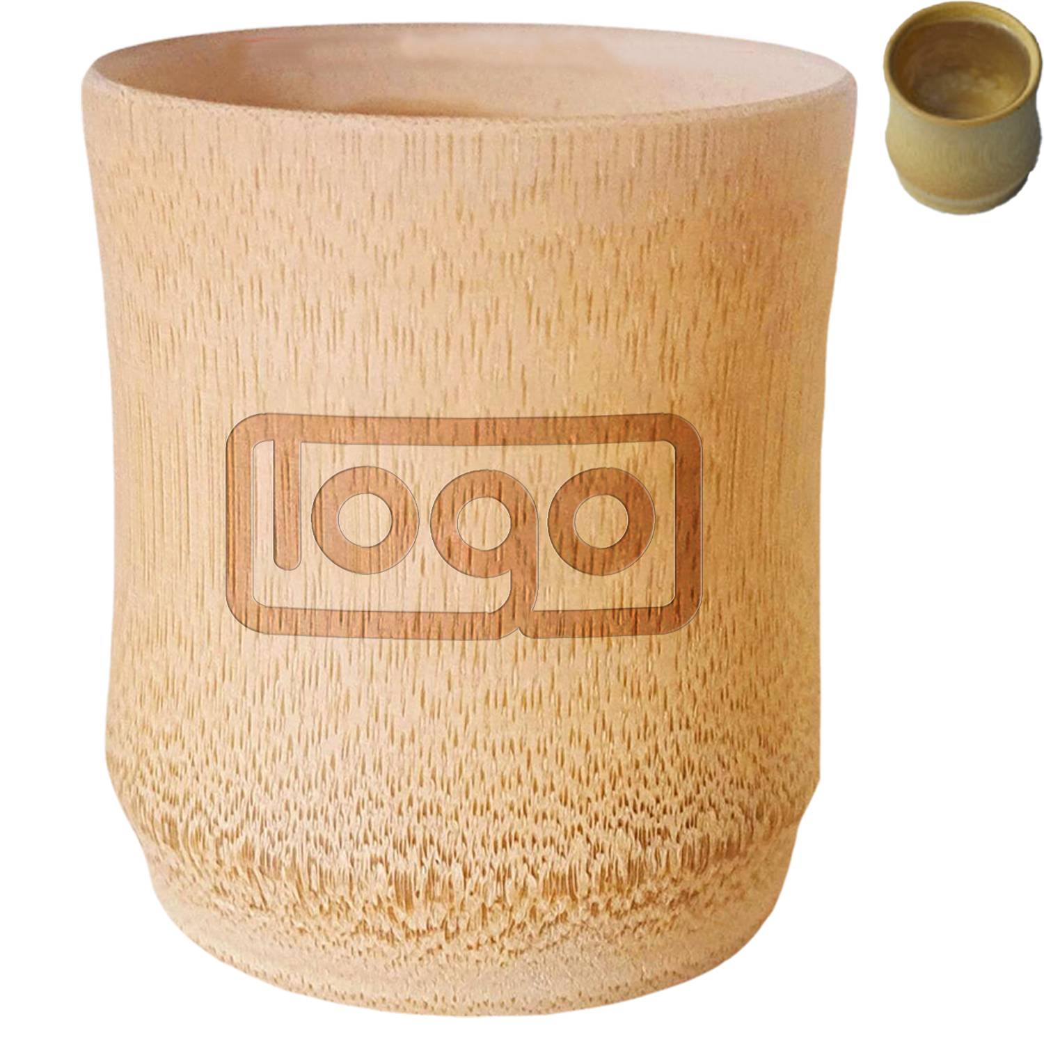10oz Eco Friendly Carbonized Bamboo Cup 1