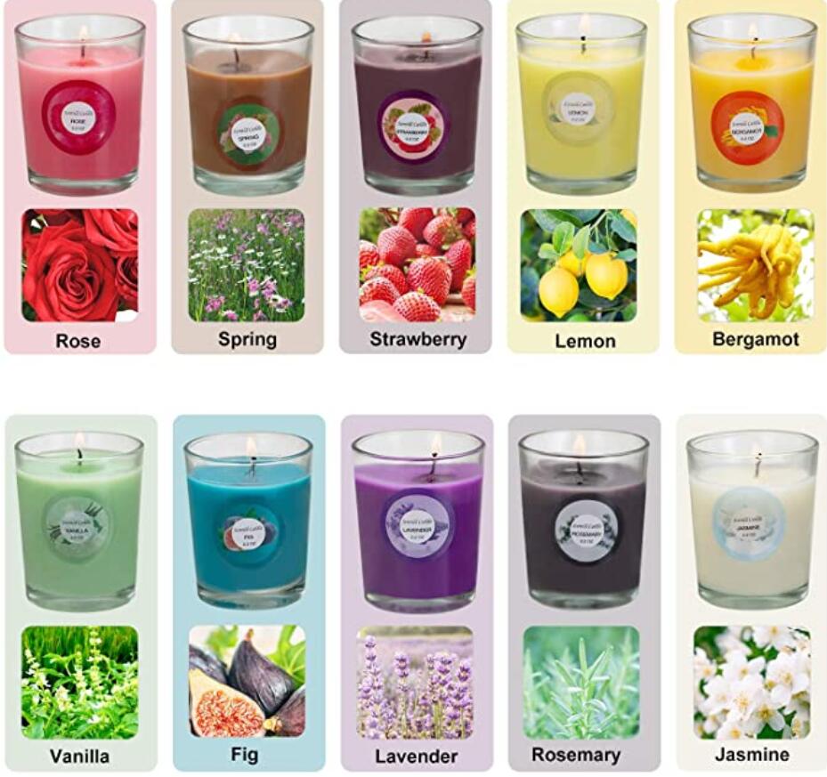 4Oz Scented Candles Aromatherapy Organic Massage Candles 4