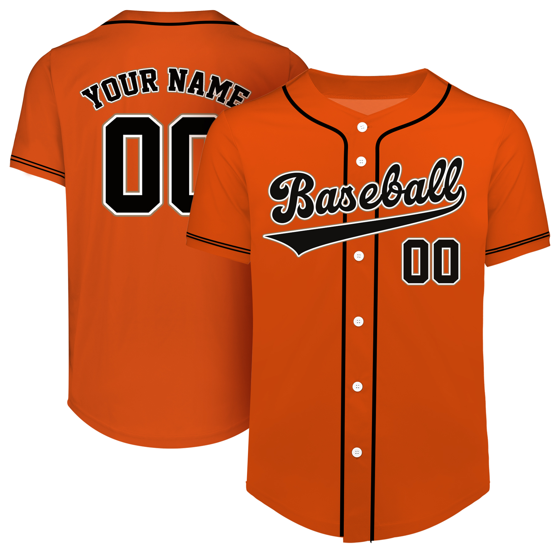 Custom Full-Button Baseball Jersey (Full Color Dye Sublimated) 42