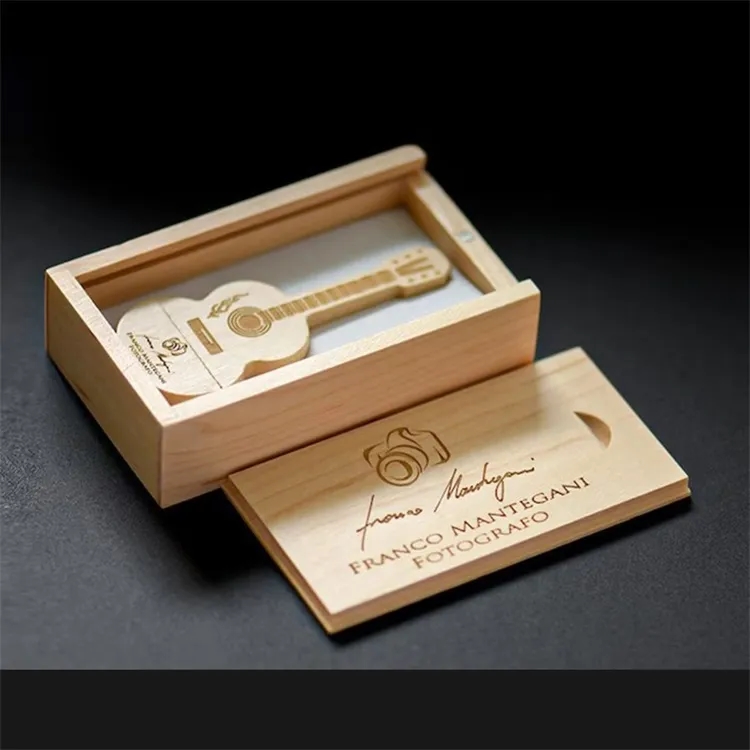 Custom Wooden Guitar USB with Box 2