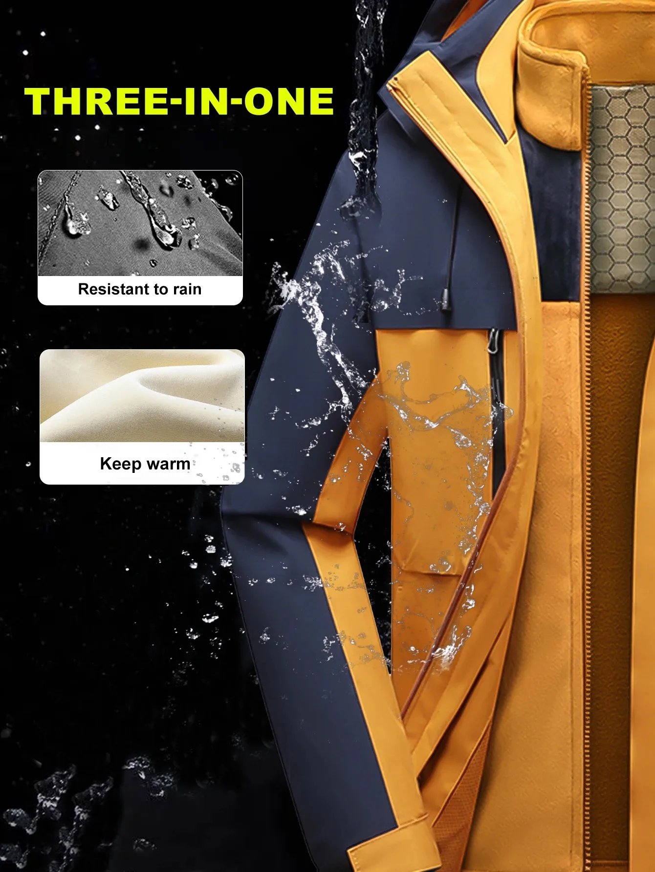 rPET 3in-1 Waterproof Ski Jacket with Fleece Liner 9