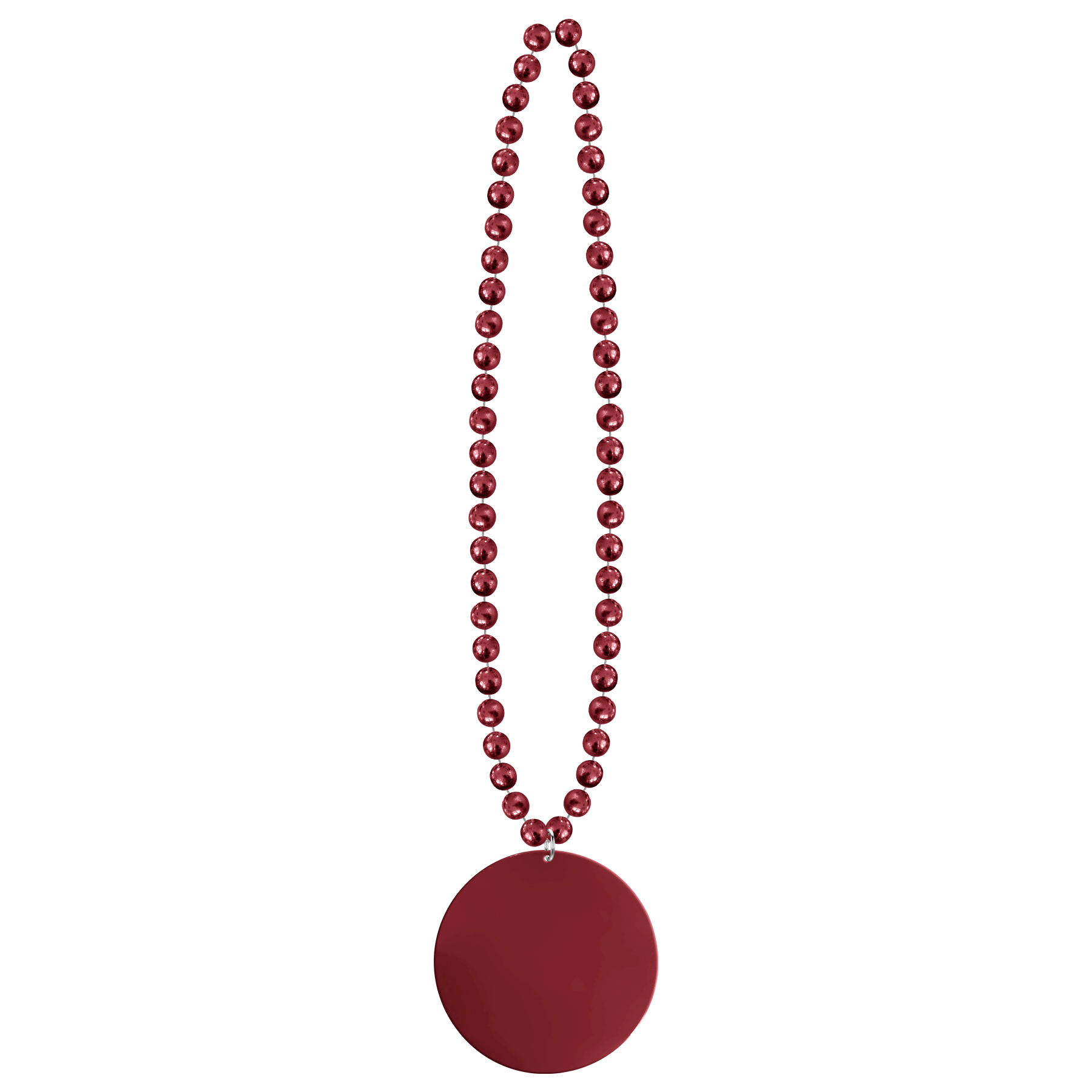 2 1/2'' Plastic Medallion Beads Necklace 7