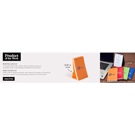 3" x 5" Recycled Stand Up Pocket Jotter 111