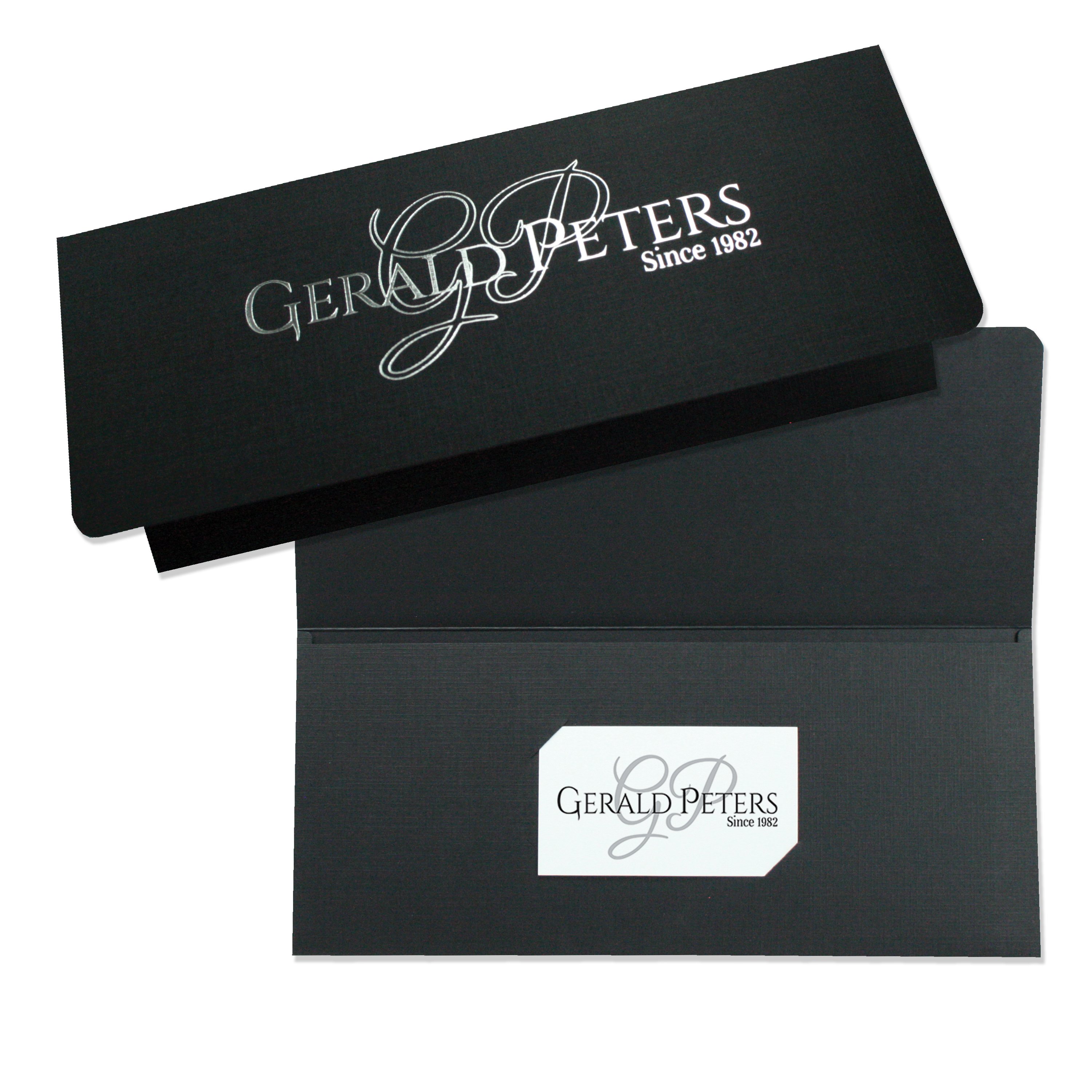 Document Folder Foil Stamped on Premium 100 lb. Linen Stock (4-1/2" x 10-1/4") 4