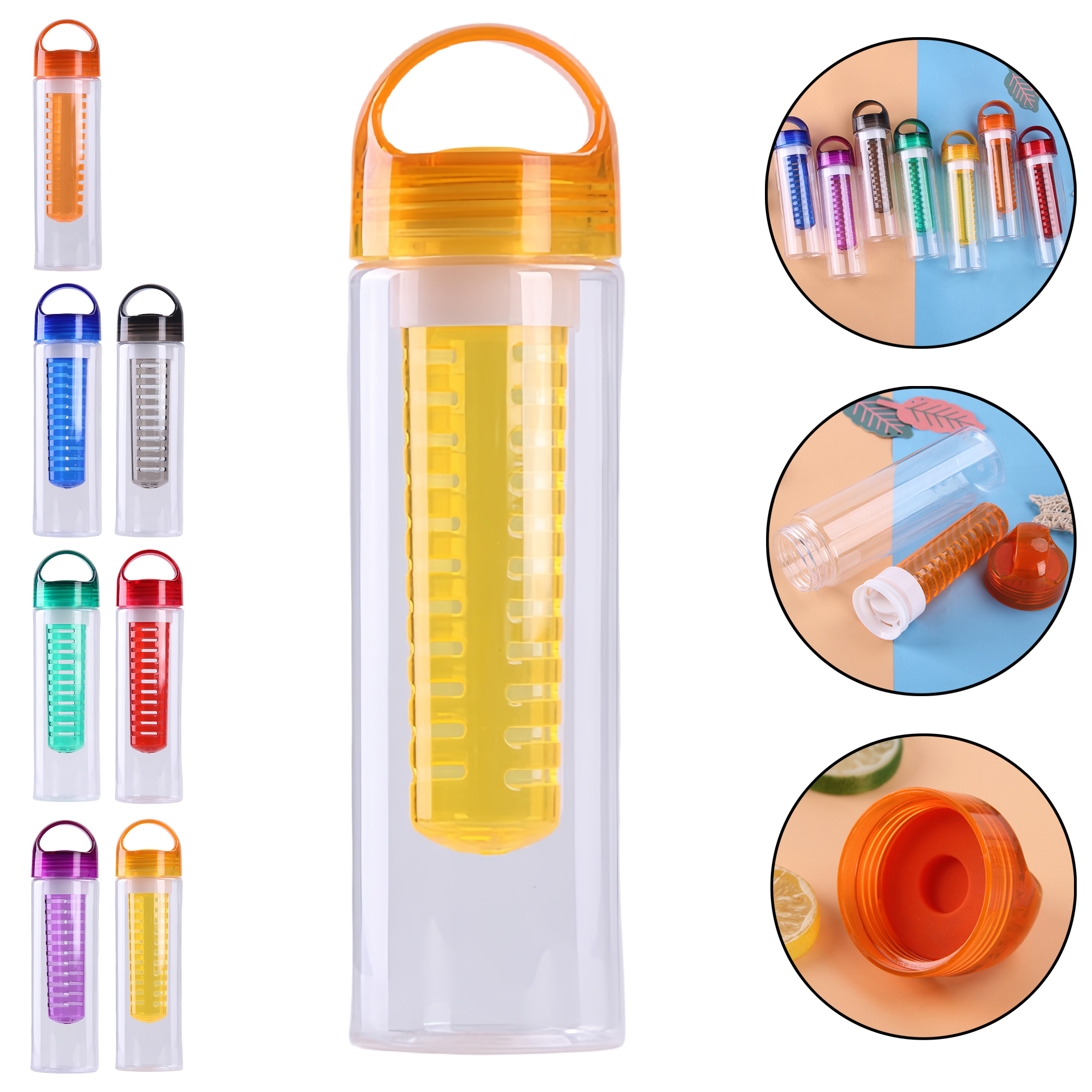 700ml Plastic Outdoor Sports Water Bottle with Creative Hollow Design 6