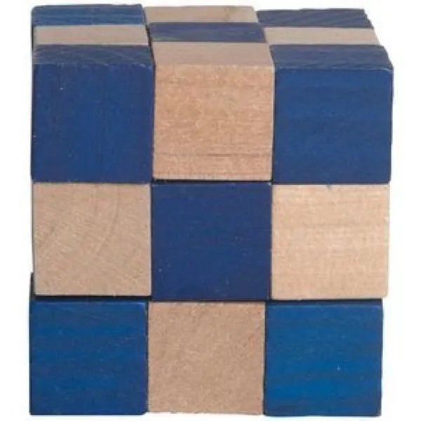 Elastic Cube Puzzle in Wood 1