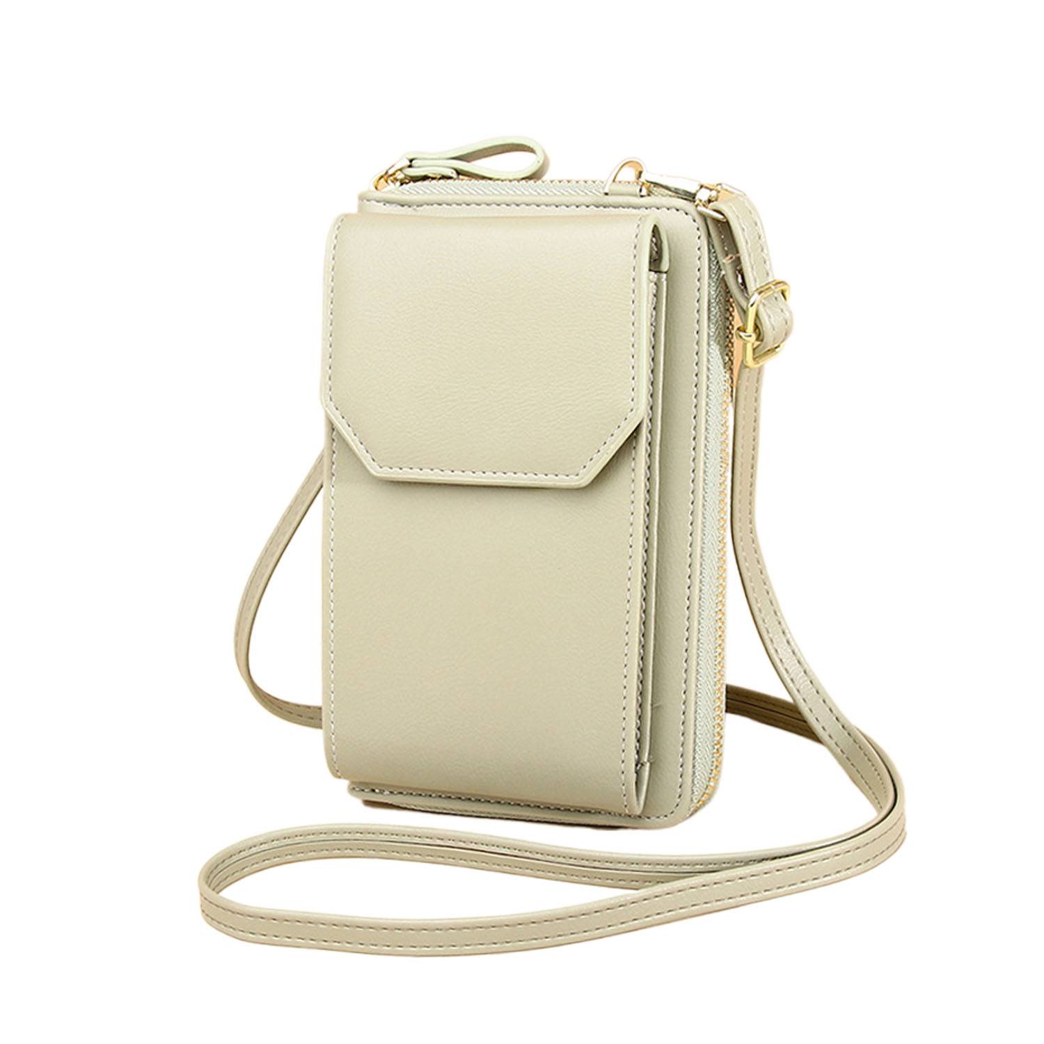 Women RFID PU Leather Crossbody Wallet w/Card Slots 9