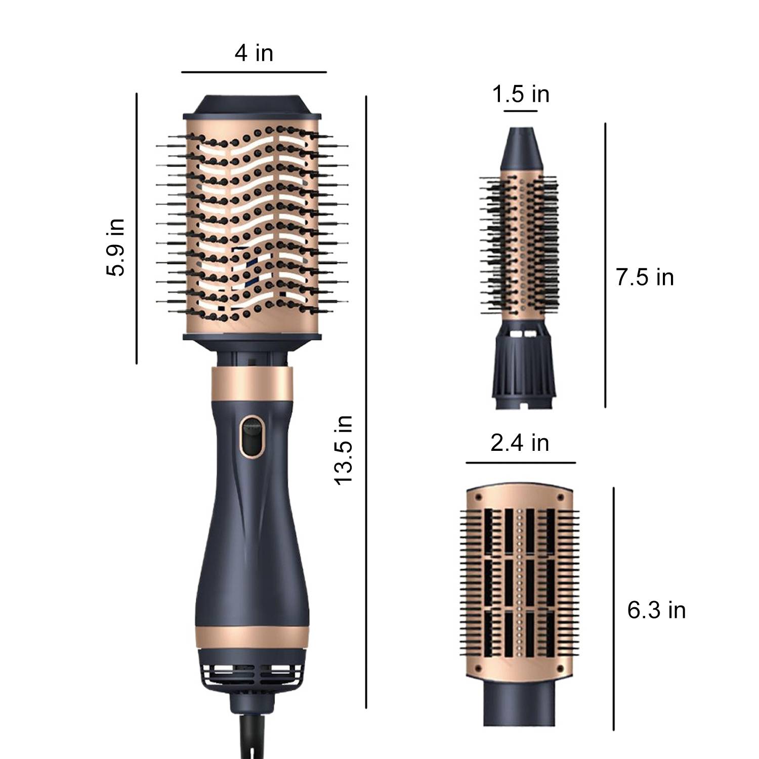 4 in 1 Multifunction Hot Air Hair Brush Dryer Straight Curl 5