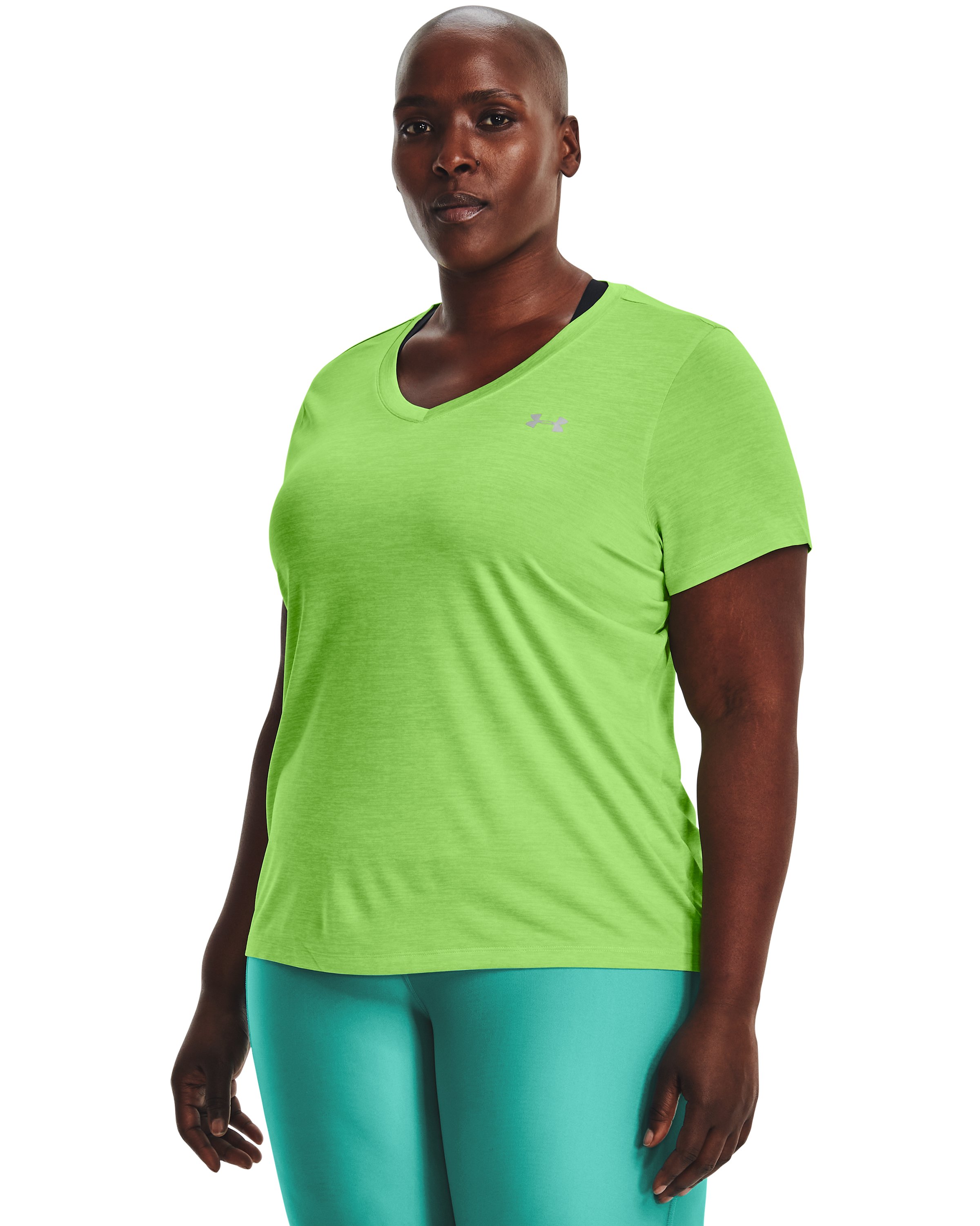 UA Tech Twist Women's V-Neck Short Sleeve 7