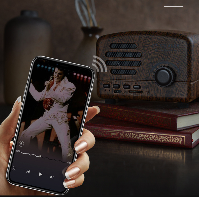 SonicWave Vintage Retro Bluetooth Speaker – Portable, Wireless & Rechargeable Music Player 1