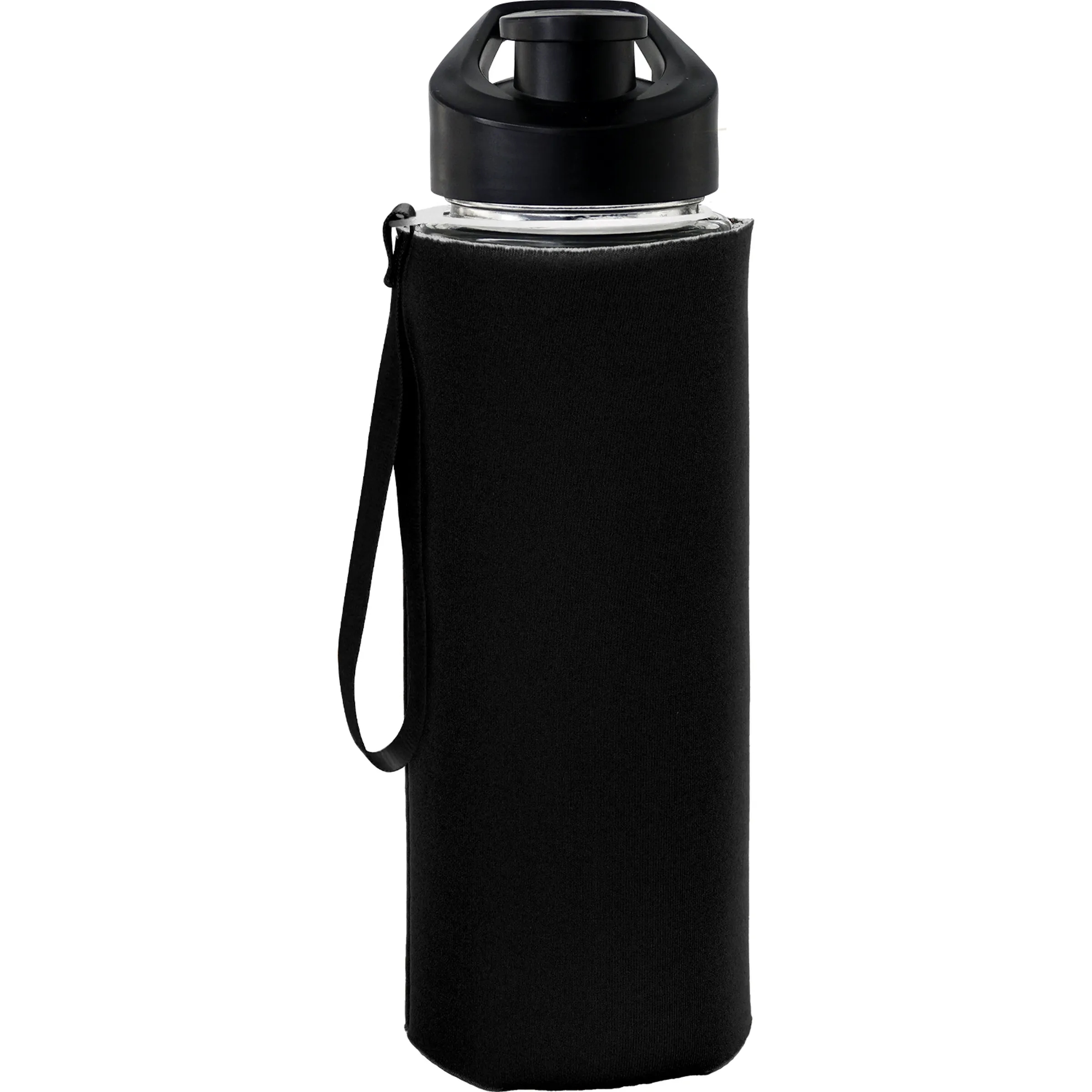 Easy Pour 22 oz Frosted Glass Sleeve Lanyard Bottle 8