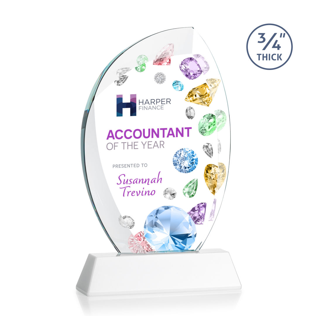 Wichita VividPrint™ Award on Newhaven Base - White 3