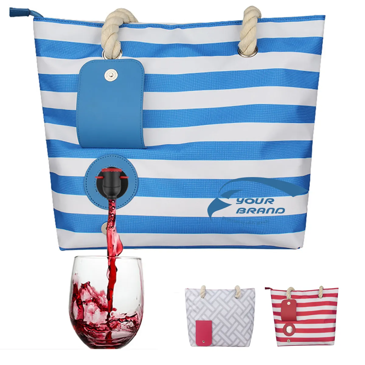 Hidden Dispenser Insulated Cooler Wine Portable Tote Bag 3