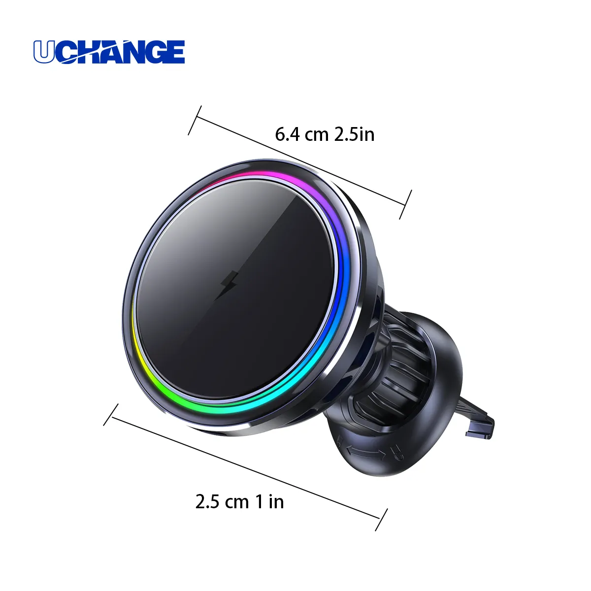 Qi2 MagSafe 15W Magnetic Car Wireless Charger with LED 2