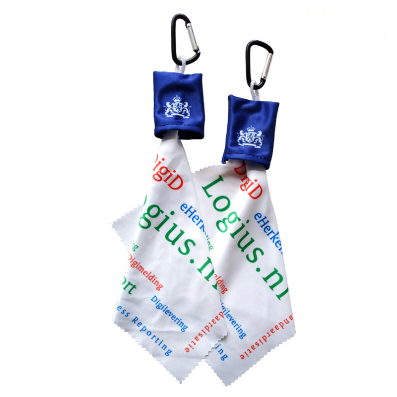 Microfiber Screen Lens Cleaning Cloth w/Carabinar 8