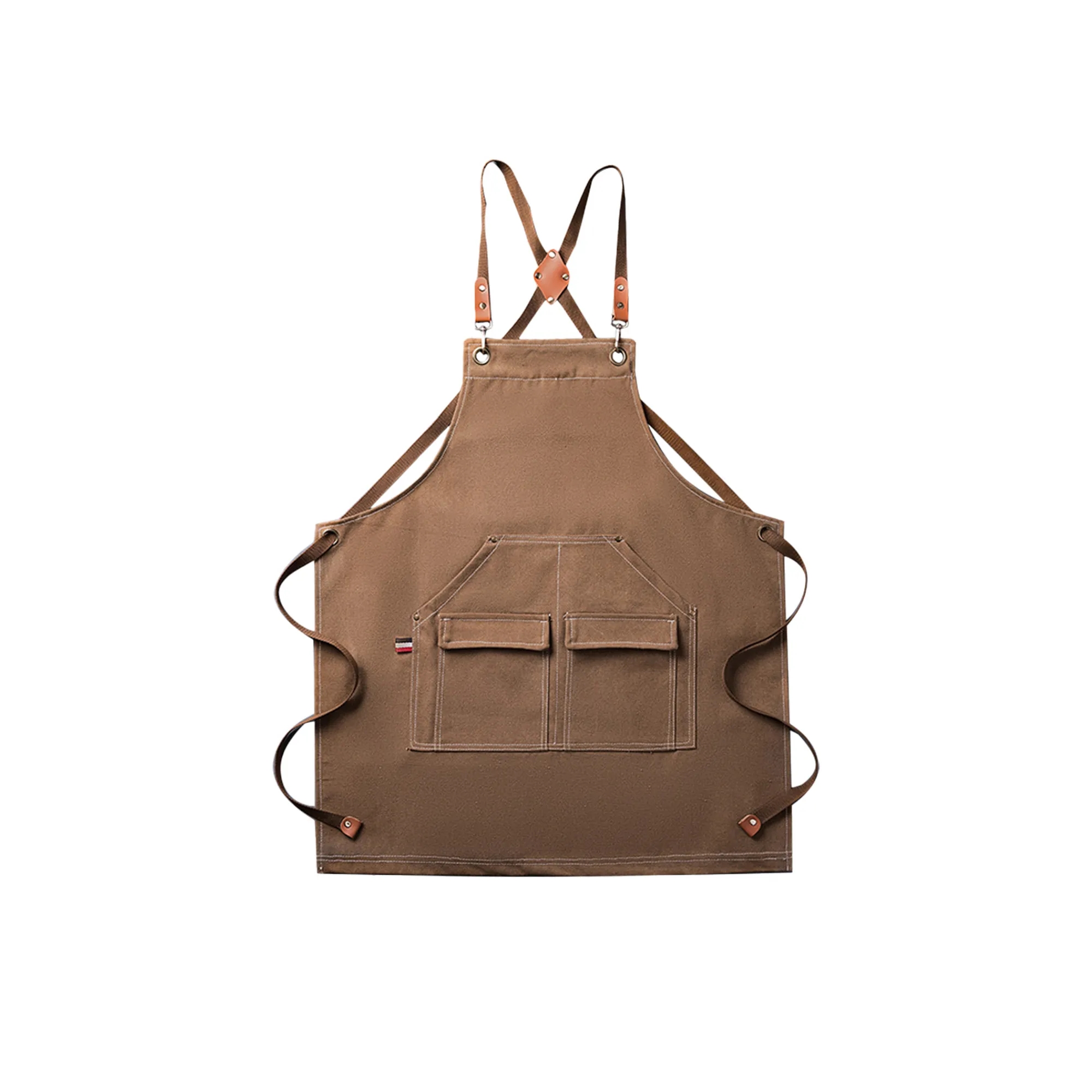 Cross-back Canvas Apron with Enlarged Pocket 8