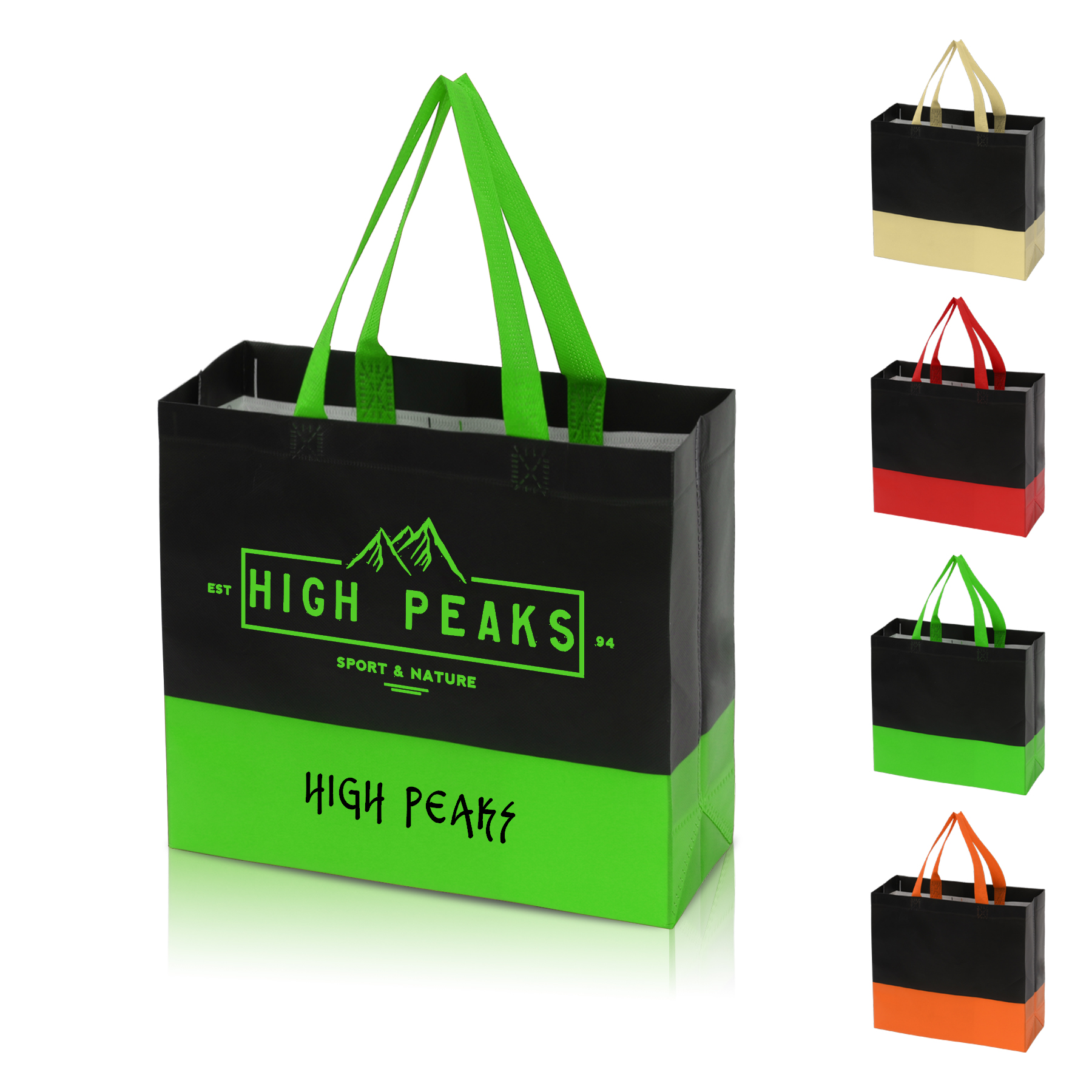 Laminated Non-Woven Tote Bag Two-Toned 1