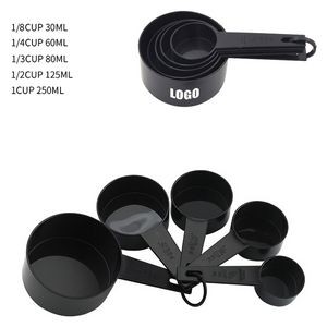 5 in 1 Plastic Black Measuring Cup with Volume Markings 4