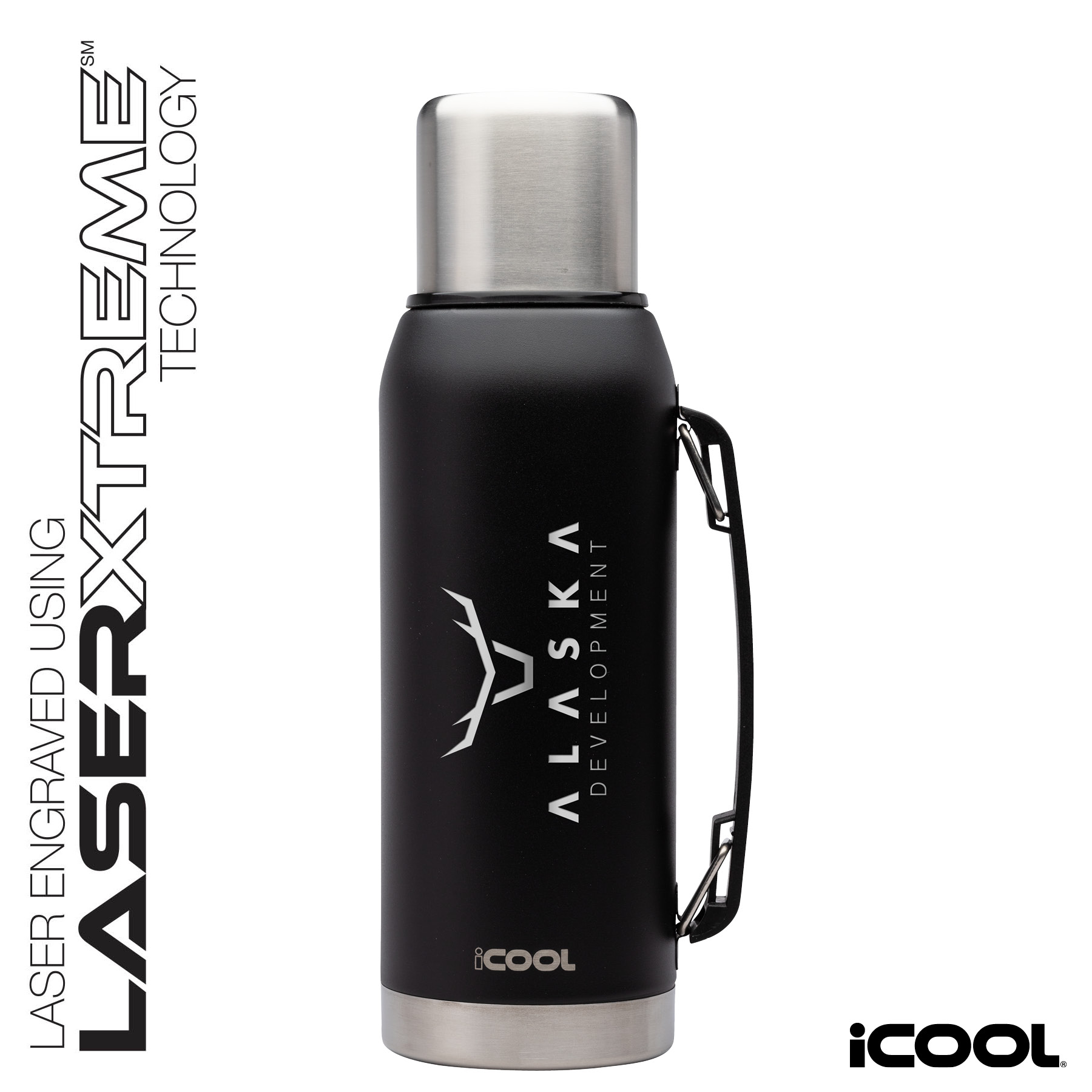 iCOOL® Silverton 34 oz. Double Wall, Stainless Steel Water Bottle 23