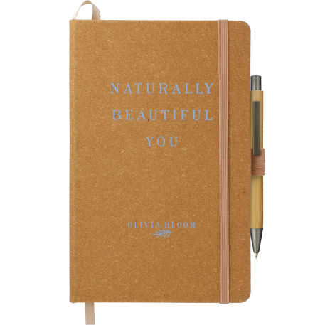 FSC® Mix 5.5" x 8.5" Recycled Leather Bound Journa 33