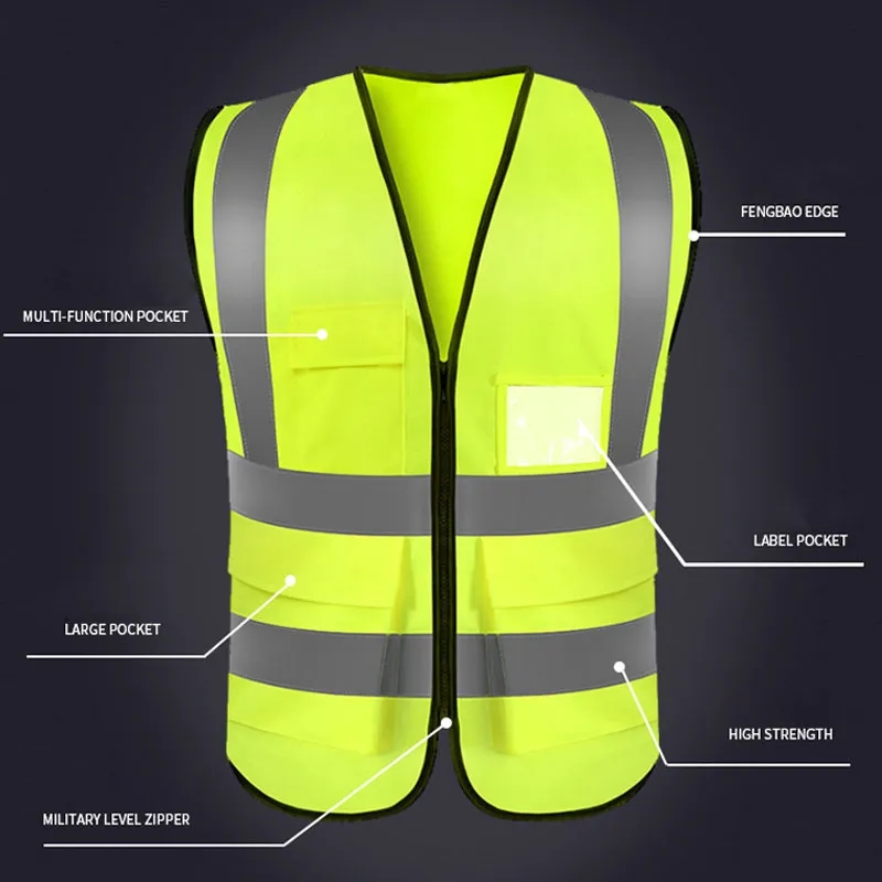 High Visibility Reflective Strips Safety Vest 5