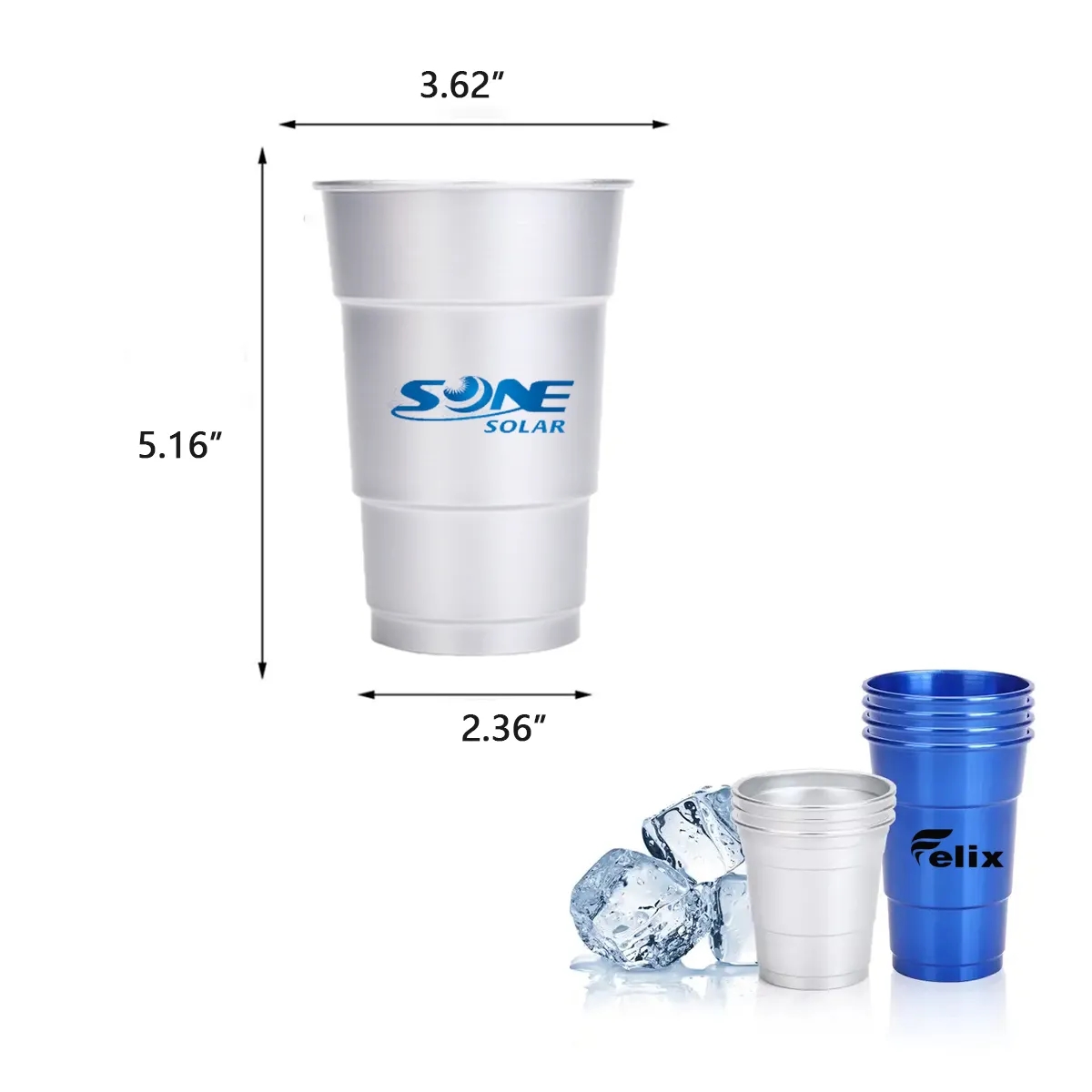 16 Oz Stadium Aluminum Cup 4