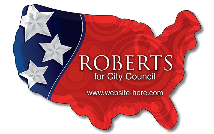 Political Magnet - United States Shape (3.5x2.34) - 20 mil. 1