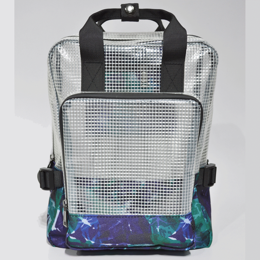 Grid PVC Backpack w/ Bottom Sublimation 9