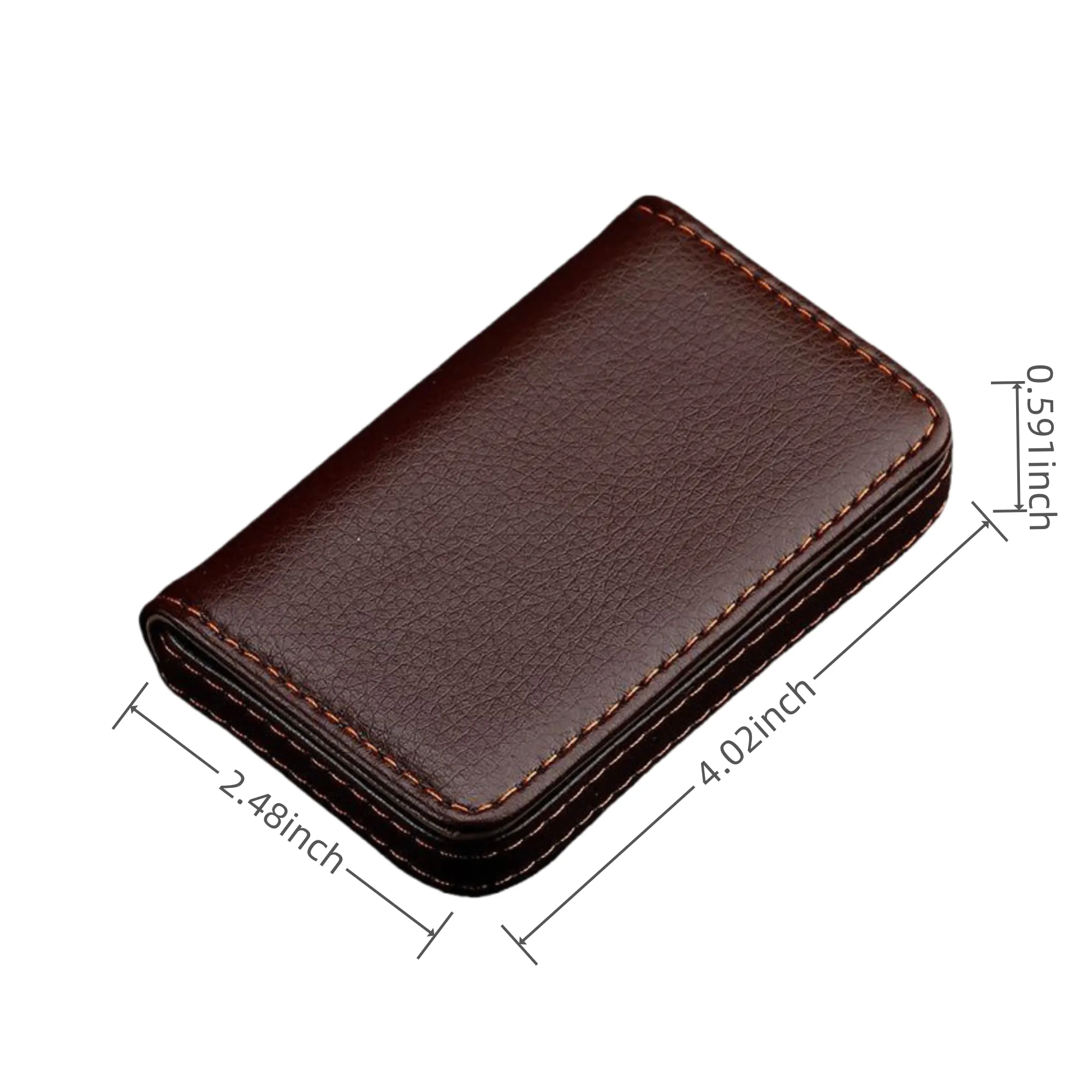 PU Leather Business Card Holder With Magnetic Flap 2