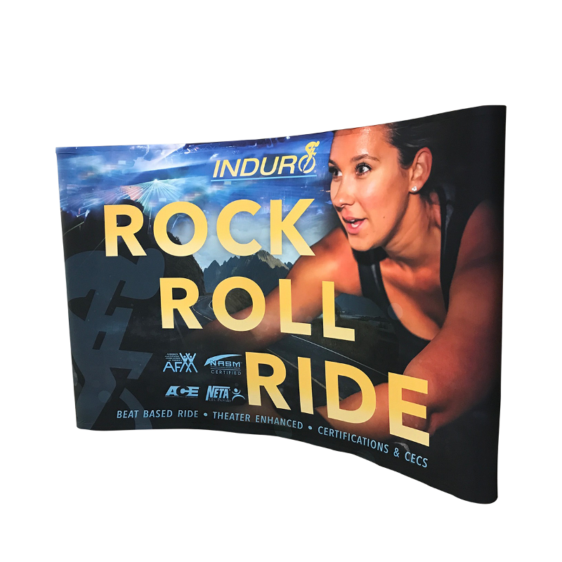 Curved Back Wall modular display - 8' x 8' 3