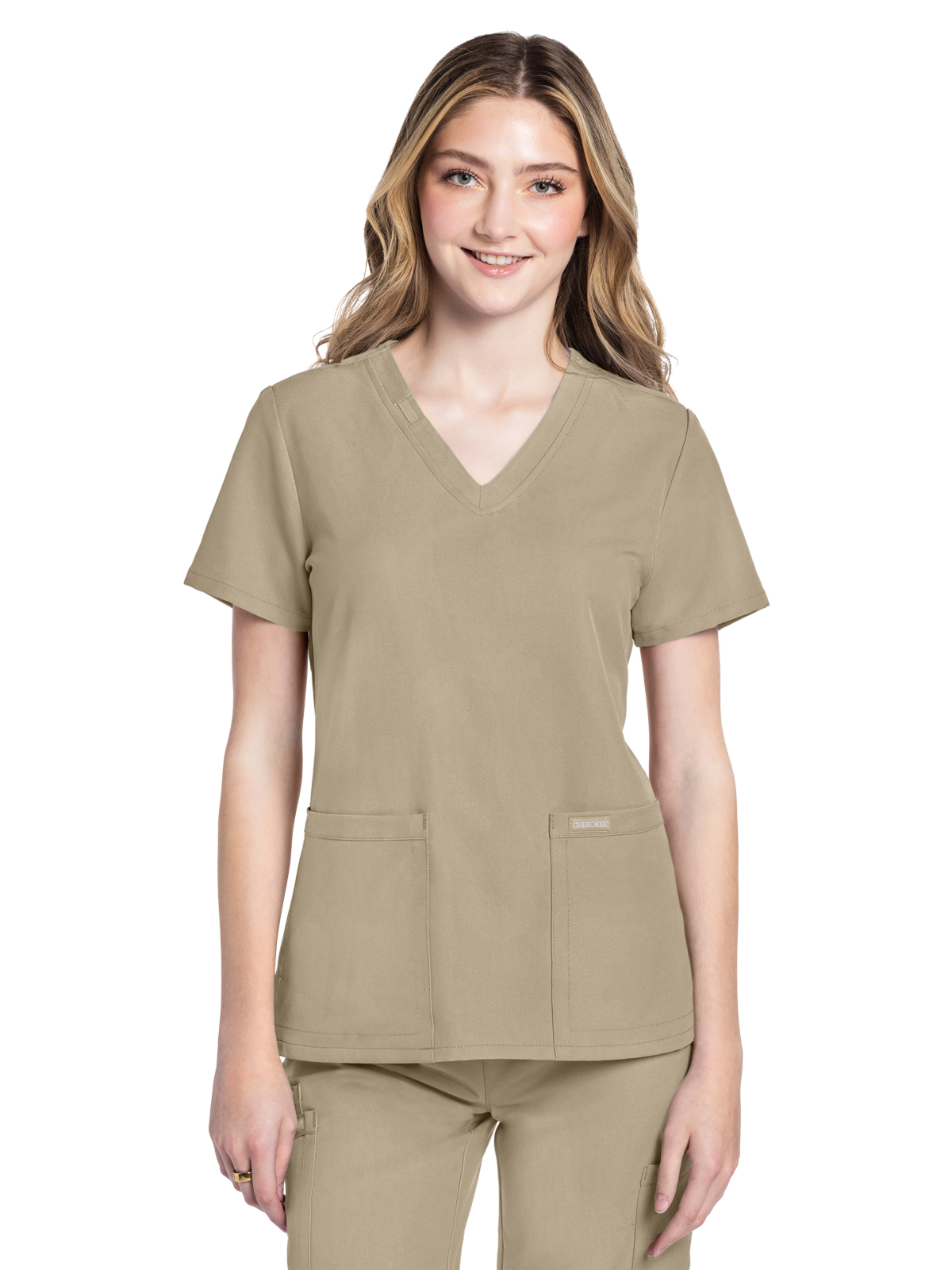 Cherokee - WW Originals Ultra - Women's 2-Pocket V-Neck Top