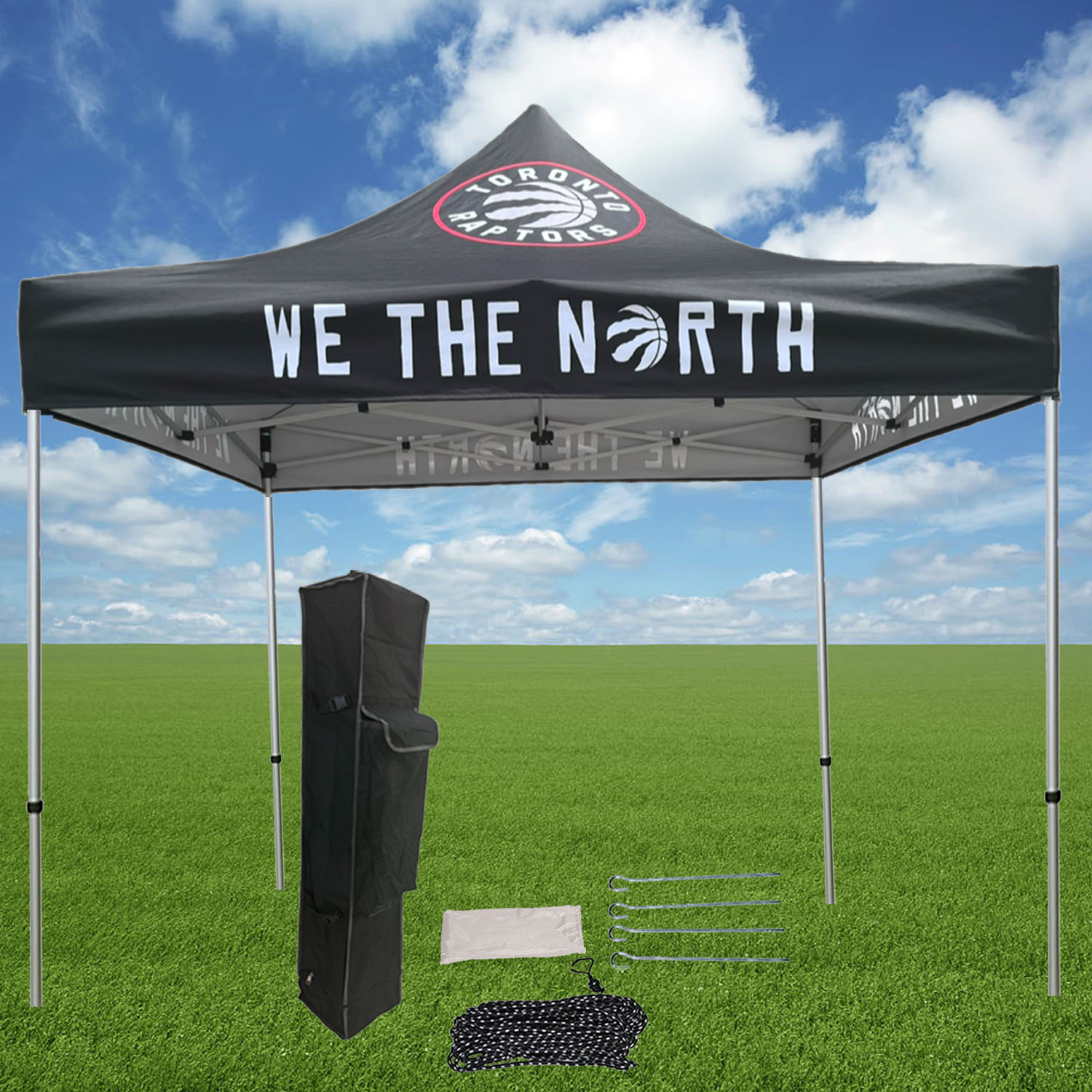 10' Premium Sublimated Tent Kit, Includes Premium 40mm Aluminum Frame, Canopy, Case, Grass Stake Kit 31