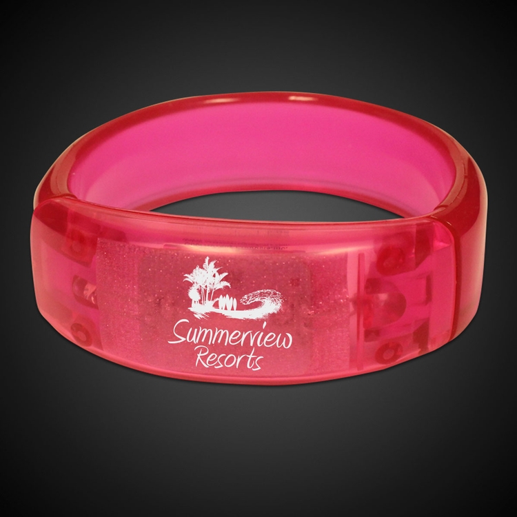 Pink 8" Lighted LED Glow Bangle Bracelet Jewelry 2