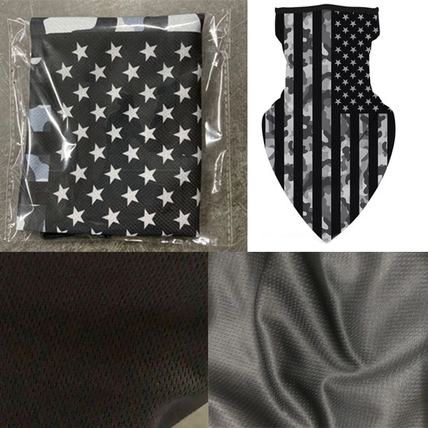 Sports Neck Gaiter Ear Loop Triangle Face Scarf 7