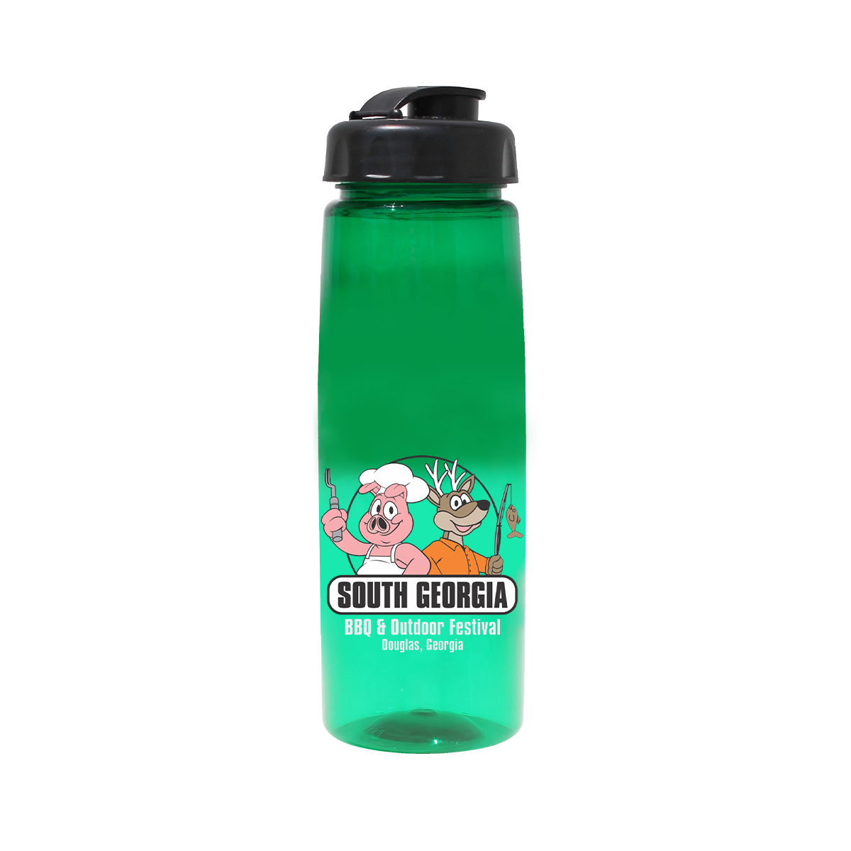 30 oz. Poly-Saver PET Bottle with Flip Top Cap, Full Color Digital 8