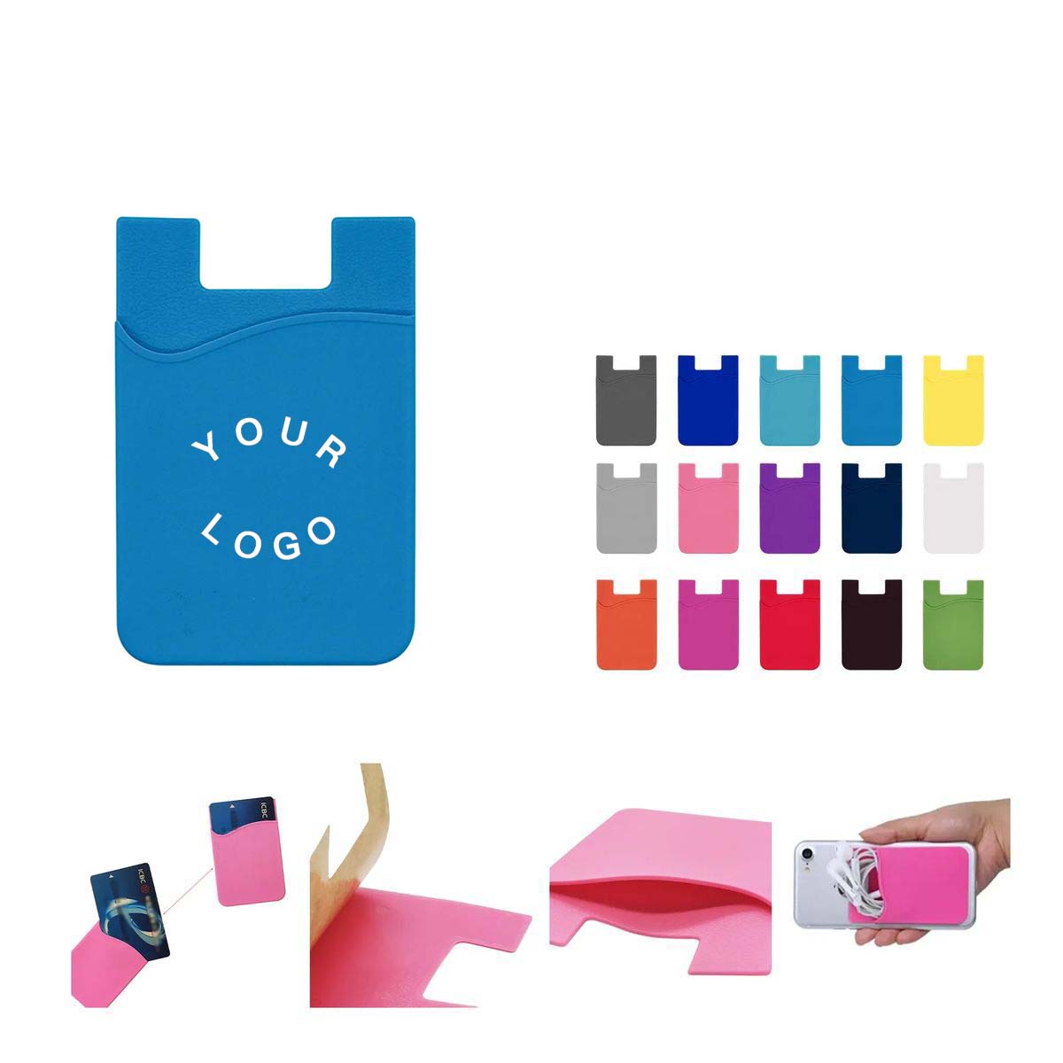 Durable Silicone Phone Wallet Lightweight 4